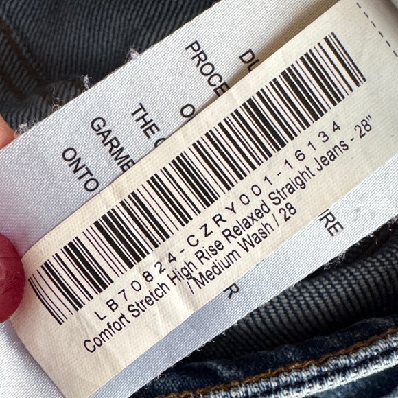 Quince comfort stretch high rise relaxed straight jeans size 28 - Picture 3 of 7